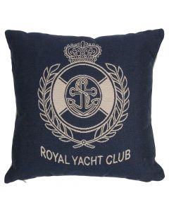 gobelin coussin marine blue royal yacht club 45x45cm*