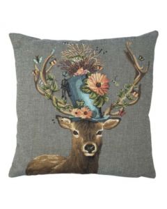 gobelin kussen funky deer hoed 45x45cm