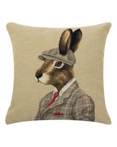gobelin cushion hunterscap hare 45x45cm