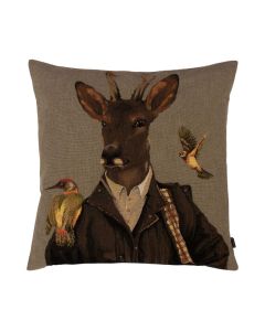 gobelin cushion hunter roebuck 45x45cm