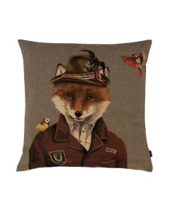 gobelin kissen jäger fuchs 45x45cm