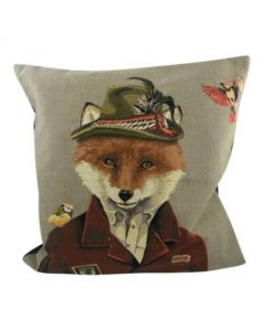 gobelin coussin chasseur renard 45x45cm