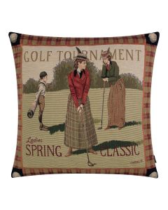 gobelinkissen Damen Golf 45x45cm