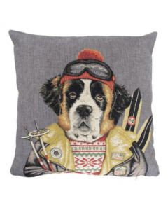 gobelin kissen ski freunde st. bernard 45x45cm