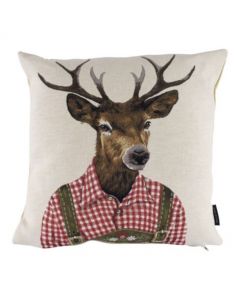 gobelin cushion tiroler deer red 45x45cm