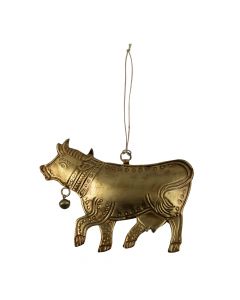 hanger ijzer koe goud 16cm