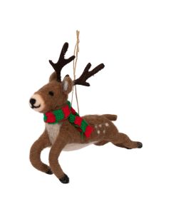 Décorations de Noël à suspendre cerf 13x4x13cm