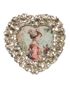 Bilderrahmen Herz Kleeblatt silber 15,6x2x15,7cm