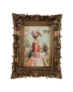 Cadre photo rectangulaire traditionnel doré 18 x 3,3 x 22,8 cm