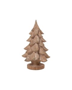 Decoratie Kerstboom bruin goud 14,3x14,3x28cm