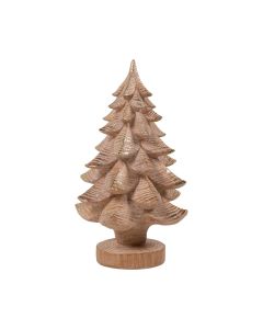 Decoratie Kerstboom bruin goud 19,5x19,5x35,3cm