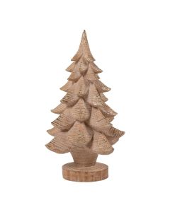 Decoration Christmas tree brown gold 21,5x21,5x42cm