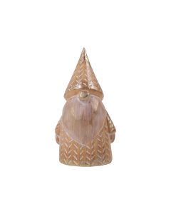 Decoration Gnome brown gold 9,2x7,5x16cm