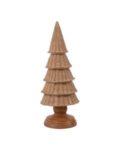 Decoration Christmas tree brown glitter 16,5x16,5x43cm