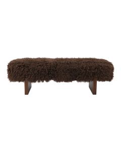Bank Tibetan lamb bruin 138,5x40,5x44cm