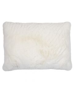 groot kussen teddy glad gebroken wit 40x60cm