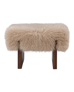 Hocker Tibetan lamb beige 60,5x41x43,5cm