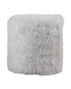 poef tibetan lamb wit rond dia 40cm