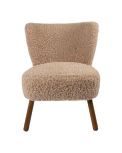 stoel teddy krul beige 60x72x74cm