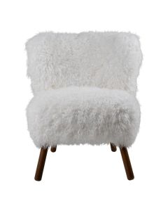 stoel tibetan lamb off white 60x72x74cm