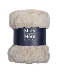 plaid côte ours beige 130x180cm