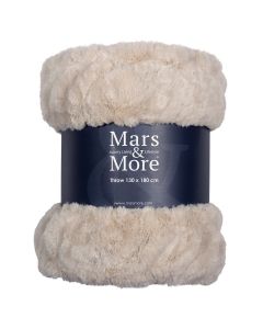 plaid rib beige beer 130x180cm