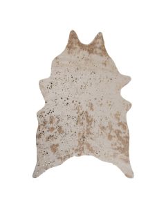Tapijt Artificial met koeienprint, beige-goud gespikkeld, 140x180 cm