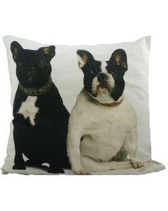 canvas cushion french bulldogs 50x50cm*