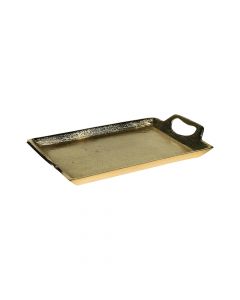 plateau en style rectangle champagne or 35cm