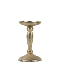 candlestick hammered champagne gold 16,5x10cm