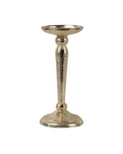 kerzenleuchter gehämmert champagner gold 22x10cm