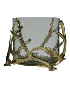 wind light antler champagne gold large d28 h20cm