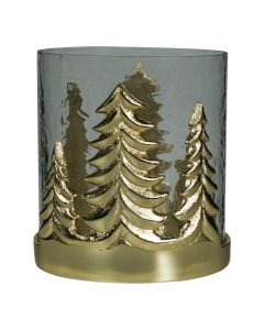windlicht hirsch champagne gold small