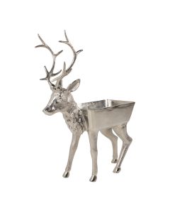Champagne cooler standing deer silver 112x80x42cm
