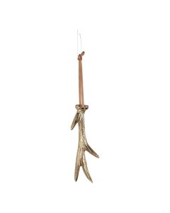 Decoration Hanger antler gold 16x6cm