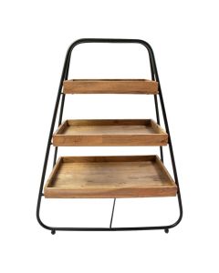 Serving Stand wood rectangle h53 d38cm