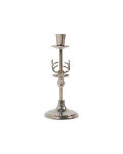 Candle Stand deer silver h25 d10cm