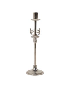 Candle Stand deer silver h35 d10cm