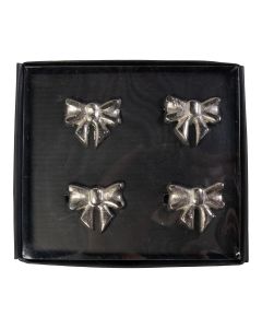 Servet Ring strik zilver 5x4,5cm (set of 4)