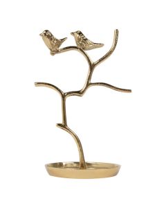 Jewellery Stand birds gold 15x18x28cm
