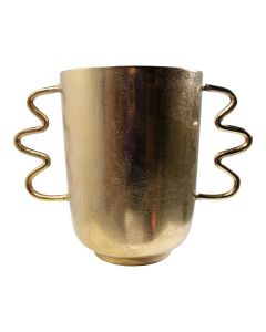 Champagnerkühler Goldener Griff h40 d30cm