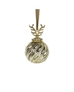 dekorationskugel geweih gold 8cm