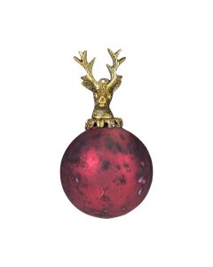 boule de décoration cerf rouge 8cm
