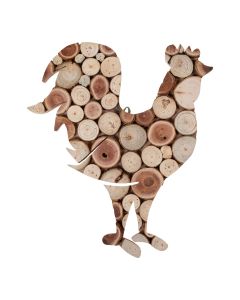  Wall Decoration rooster 33x40x2.2cm