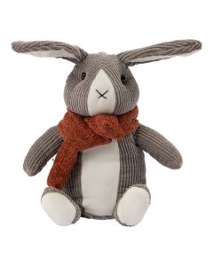 Door Stopper bunny grey w/scarf h28 cm