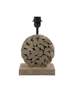 Lamp base round wood 31cm