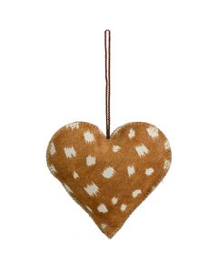 décoration à accrocher cœur cerf grand 20cm*