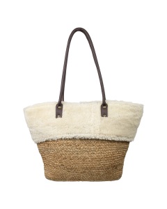 sheep white shoulder bag jute 50cm (ovis aries)