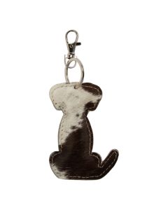 Porte-clés chien noir et blanc (Bos taurus)