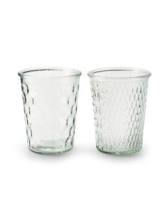 Konische Vase 2fach sortiert 'R&B' h13 d10 cm